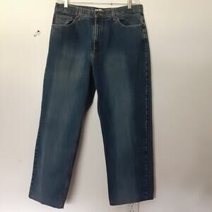 Mens The Original LEI Blue Denim Jeans Size 38x32 Distressed READ